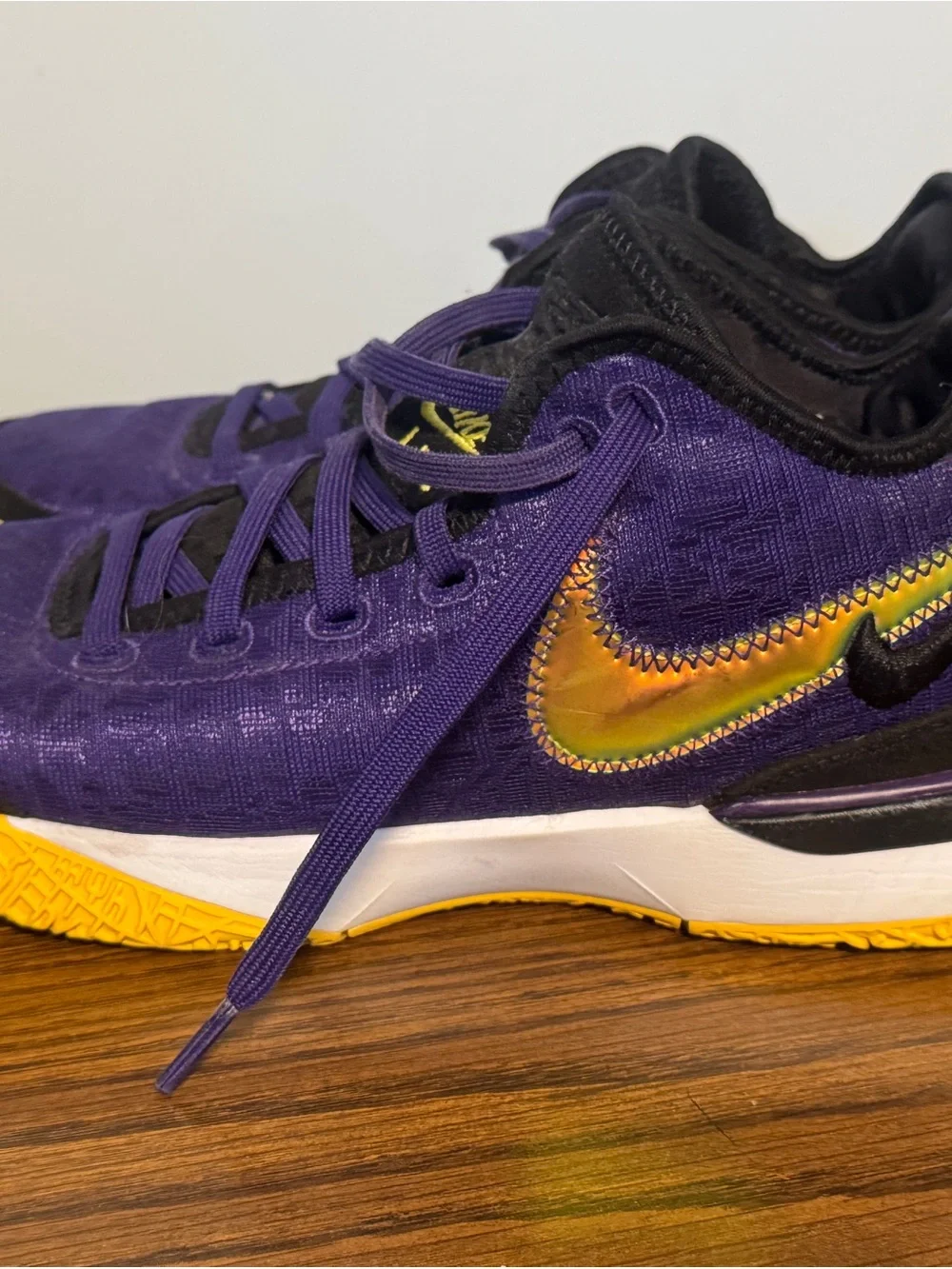 Nike Mens Purple and Yellow Basketball Sneakers Nike Zoom LeBron NXXT Gen